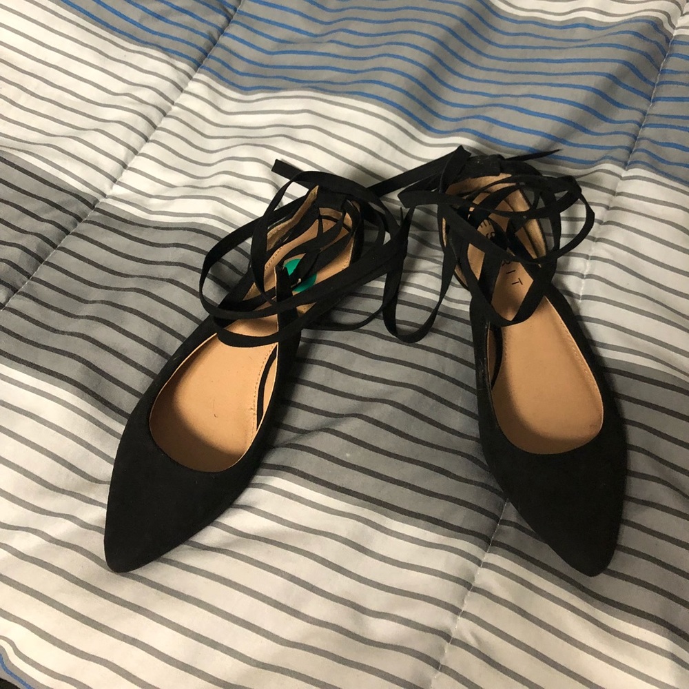 Spirit ballet flats with ankle wrapping